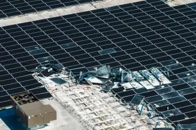 damage roof of a building